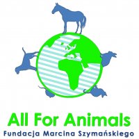 Logo firmy All For Animals. Fundacja Marcina Szymańskiego